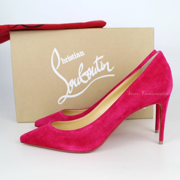 NEW Christian Louboutin Kate Suede Heeled Pump - Picture 2 of 13